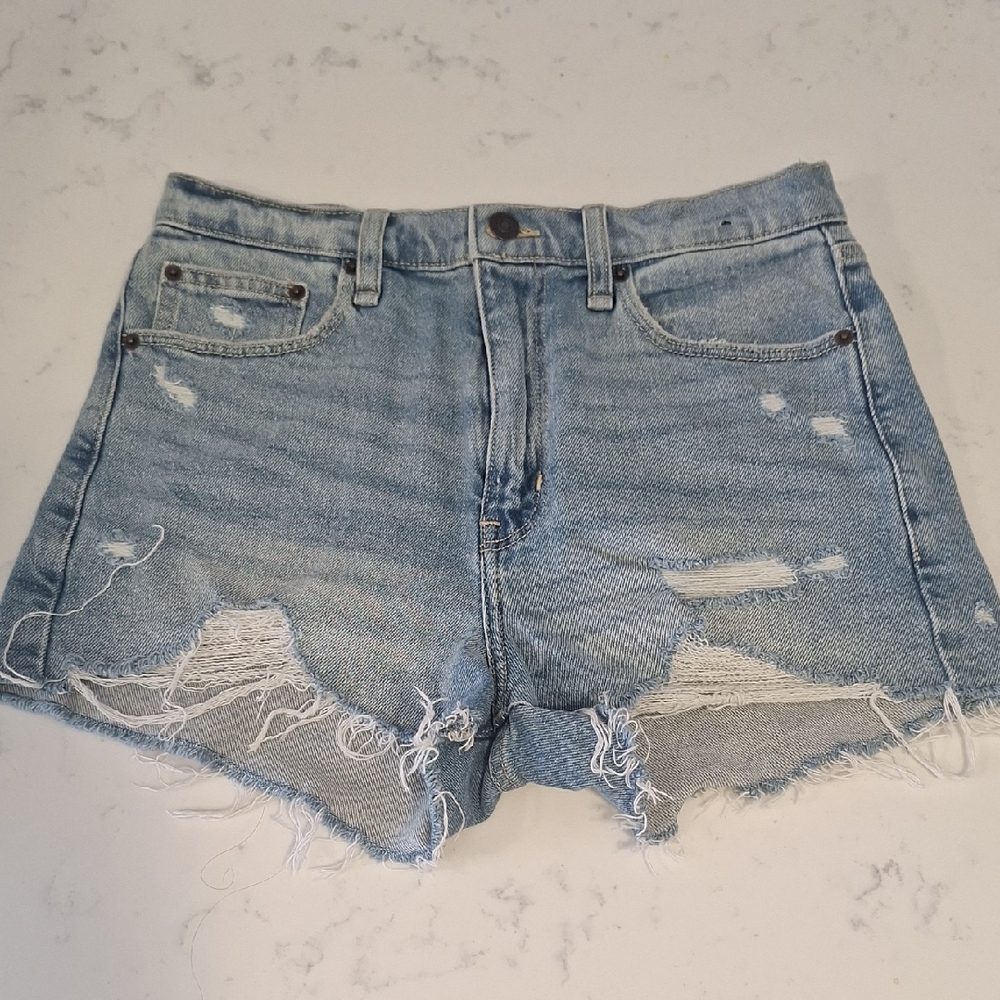 A&F high rise  Distressed Denim Shorts size 4 regular